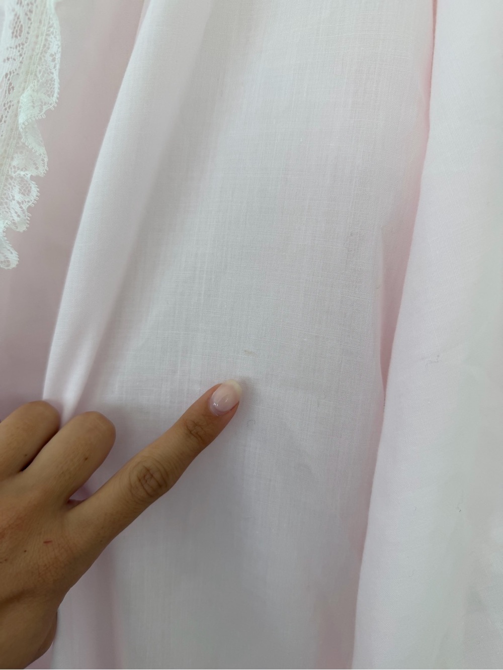 Vintage Christian Dior Lingerie Sheer Pink Lace Peignoir Robe - one size - Picture 5 of 11